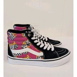 VANS Skate SK8 High Fuchsia Fedora Mens 5.5 Womens 7 Dice Flame Fire Vegas Money